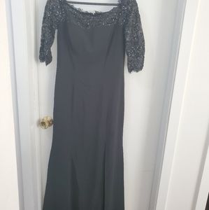 Evening dress party black dress off shoulders